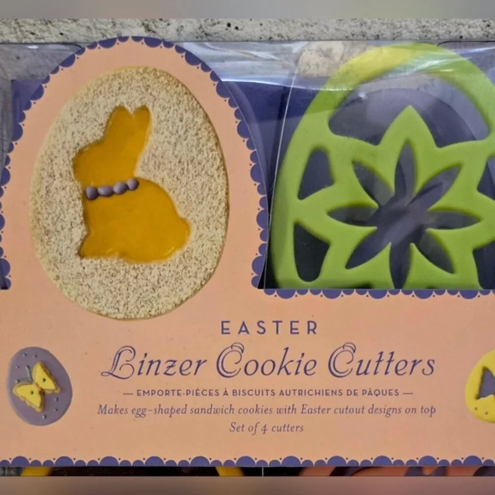 2005 William Sonoma Easter Linzer Cookie Cutters Set of Four